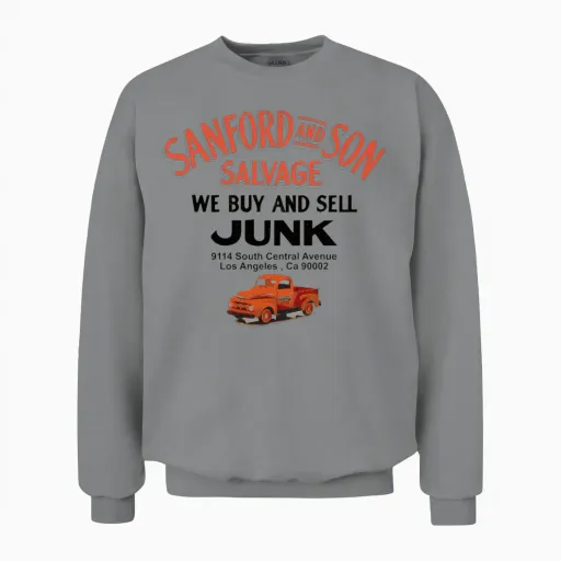 Sanford & Son Classic Tv Salvage Unisex Sweatshirt in Sport Grey