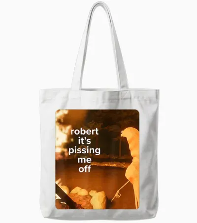 Marcus the Worm Robert Meme Tote Bags - White