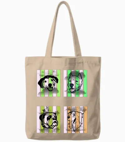 Dogs Dog Design for Dog Lover Tote Bags - Natural