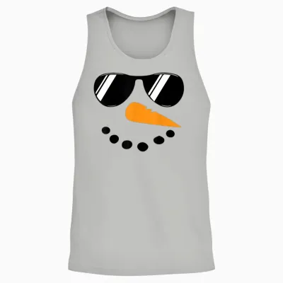 Snowman Face Family Christmas Matching Costume Men Women Kid Unisex Tank Top - Ash