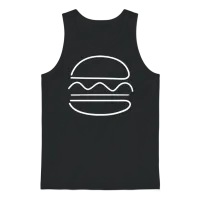 Burger Unisex Tank Top - Black – 1