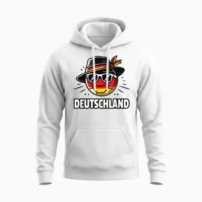 Fußball Mit Deutschland Flagge Lustiger Ball Fan Unisex Hoodie - White