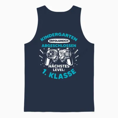Schulkind Cooles Gamer Zocker Jungs Einschulung Schulanfang Unisex Tank Top - Navy