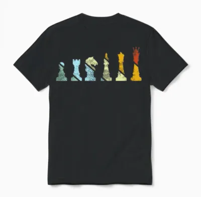 Chess Retro Unisex T-Shirt - Black