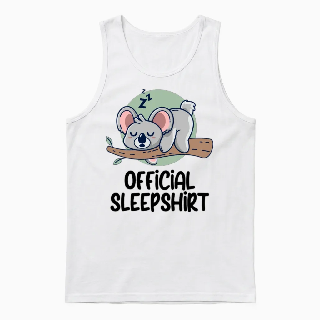 Funny Animal Shirt Funny Picture Unisex Tank Top in White