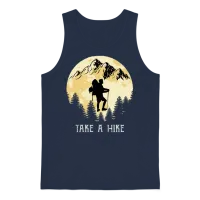 Take a Hike Wanderlust Hiking Unisex Tank Top - Navy – 1