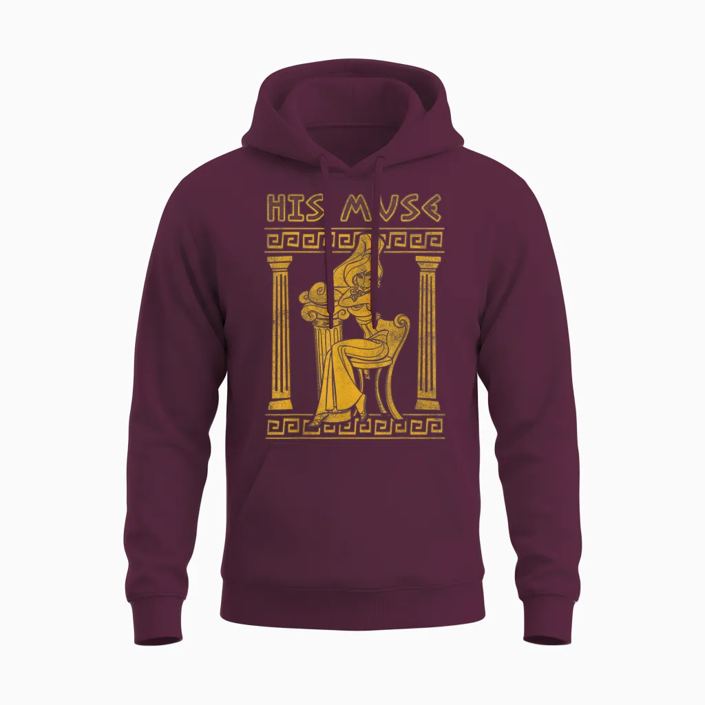 Disney Hercules Valentinstag Megara His Muse Greece Pose Unisex Hoodie in Maroon