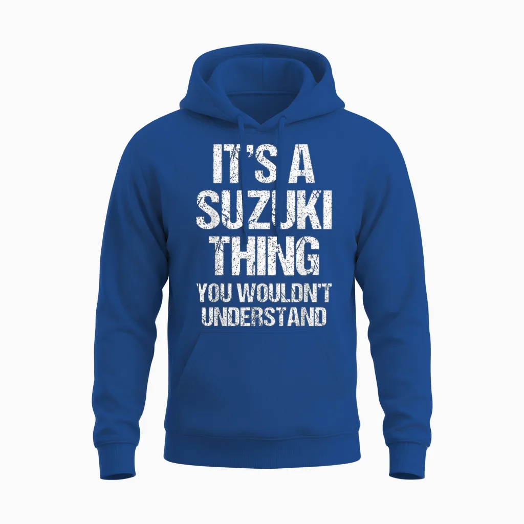 It's a Trick with Suzuki (you Wouldn't Understand) - Funny Suzuki T-Shirt, Black, S Unisex Hoodie in Royal
