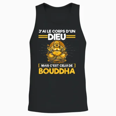 Humour Humorous J'ai Le Corps D'un God Unisex Tank Top - Black