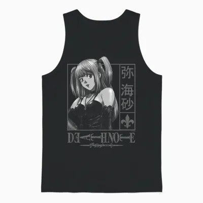 Death Note Misa Kanji Frame Anime Unisex Tank Top - Black