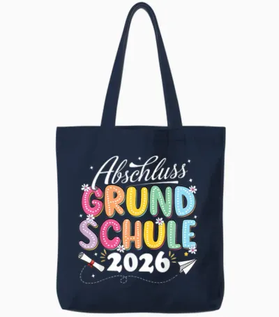 Abschluss Grundschule Geschafft 2026 Abschied Tote Bags - Navy