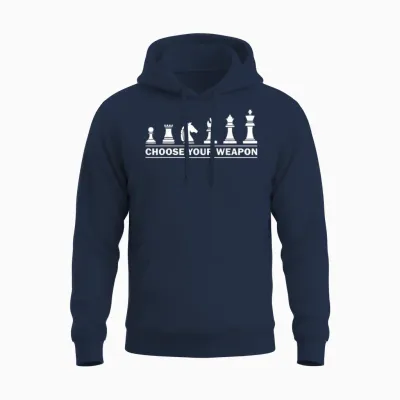 Funny Chess Gift for Chess Lover Kids Boys Girls Cool Player T-Shirt Small Unisex Hoodie - Navy
