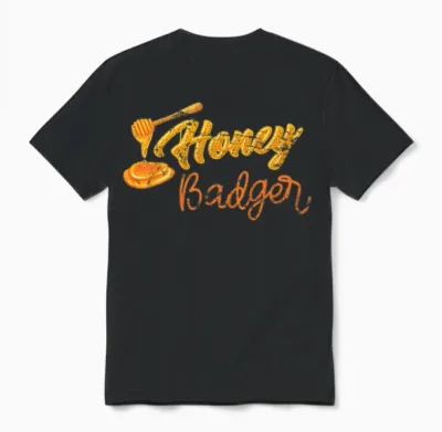 Retro Honey Badger Unisex T-Shirt - Black