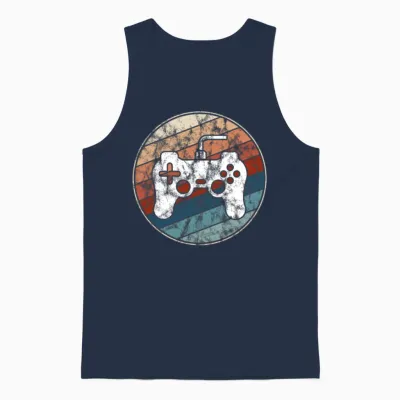 Retro Game Controller Unisex Tank Top - Navy