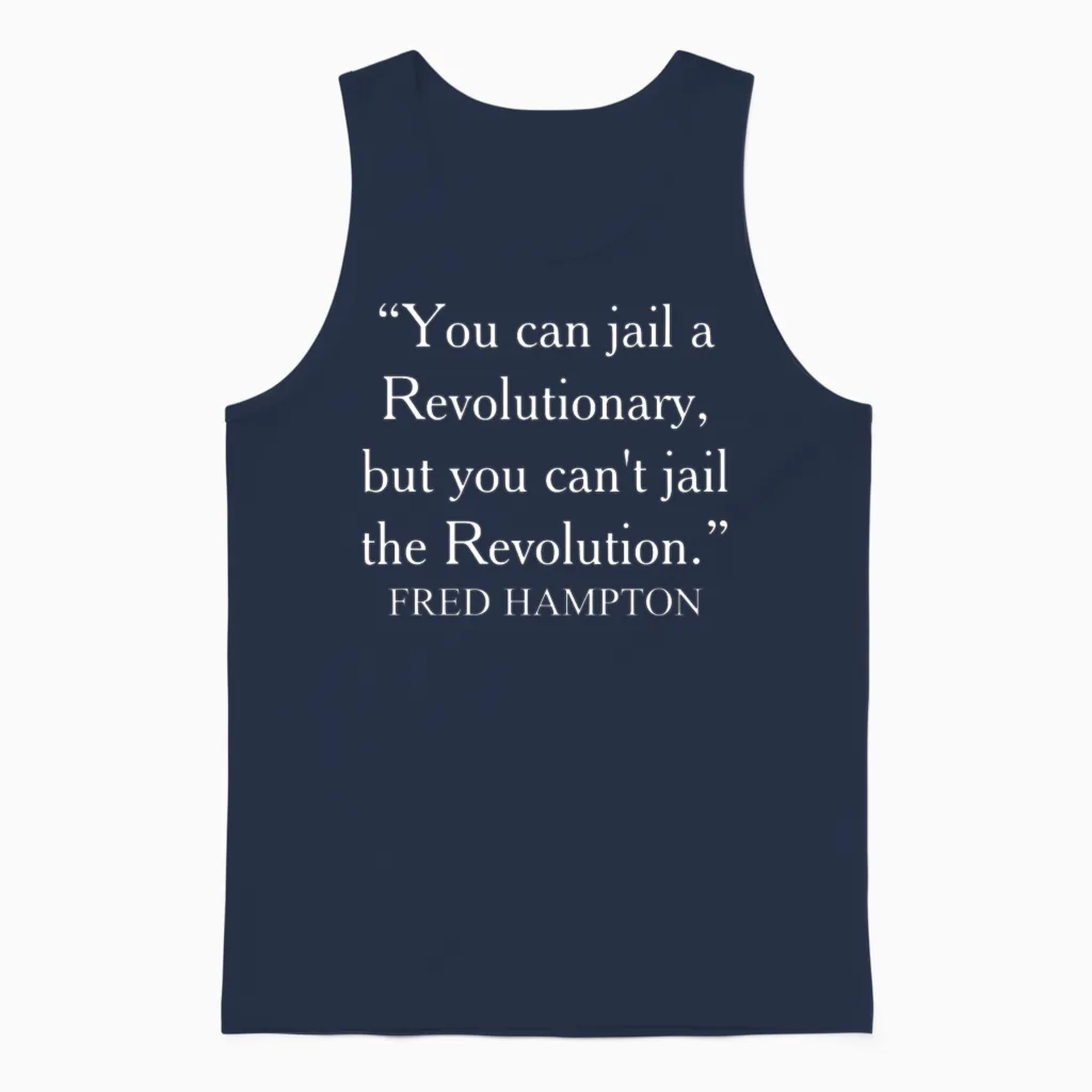You Can Jail a Revolutionary Fred Hampton Quote Unisex Tank Top in Navy