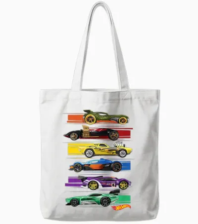 Hot Wheels Multi Car Tote Bags - White