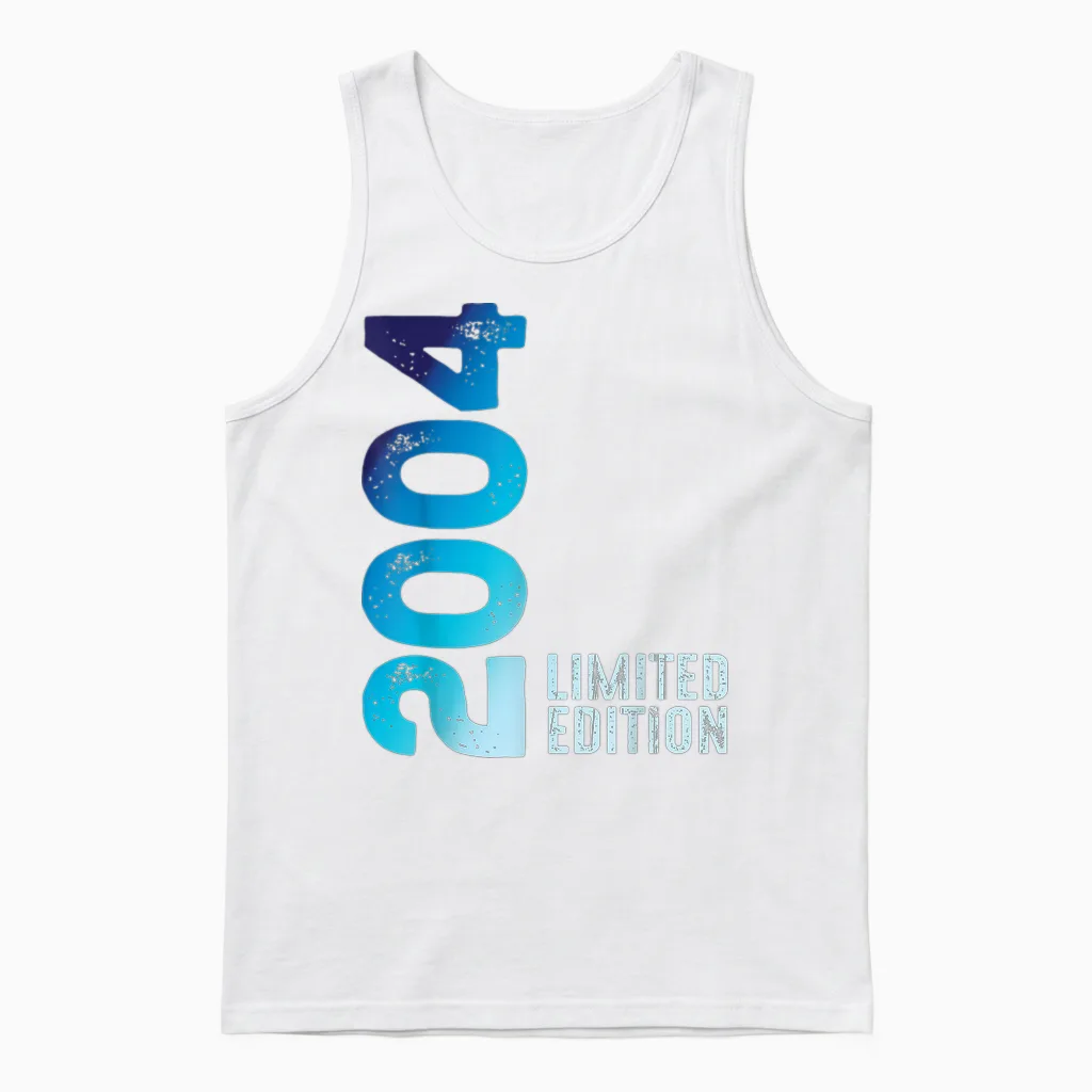 Stunning Year 2004 Vintage Since 2004 Limited Edition 2004 Unisex Tank Top in White