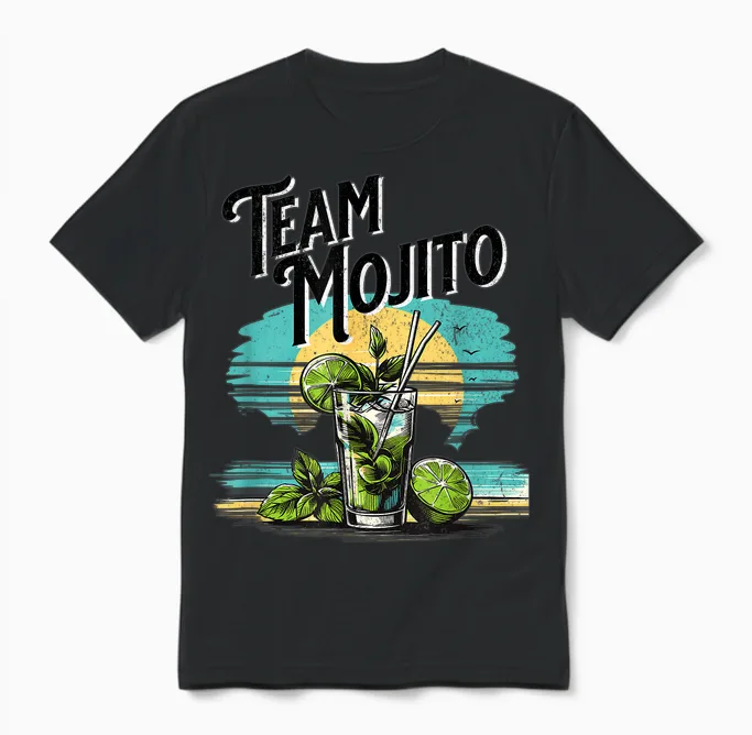 Team Mojito, Cocktail De Mojito, Enterrement De Vie De Jeune Fille Unisex T-Shirt in Black