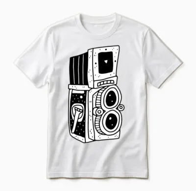 Retro Camera Unisex T-Shirt - White