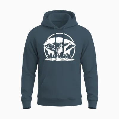 Giraffe Safari Giraffe Unisex Hoodie - Dark Heather
