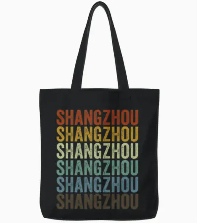 Shangzhou China Retro Vintage Tote Bags - Black