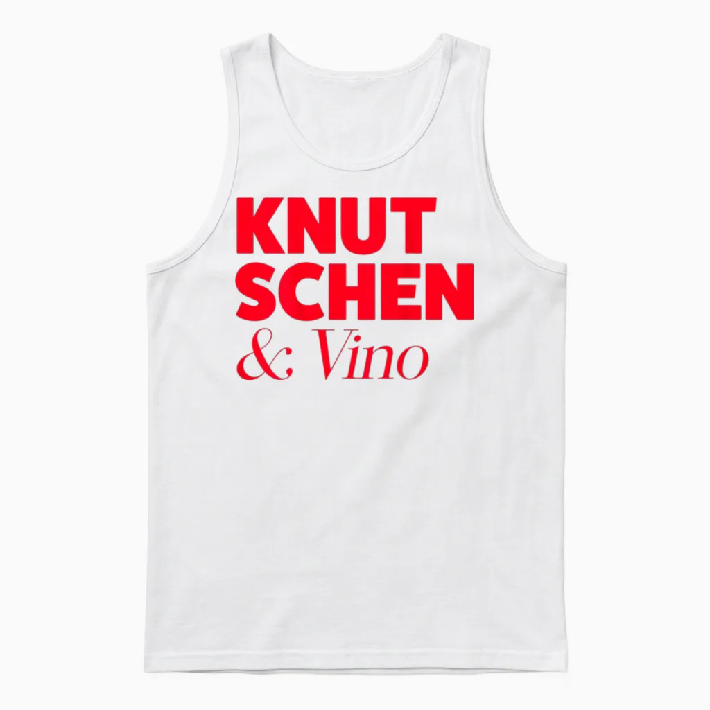 Knutschen & Vino X Rosé Red Wine White Wine Schorle Wine Back Unisex Tank Top in White