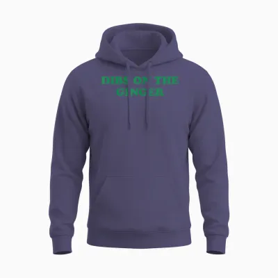 Groovy Dibs on the Ginger Shamrock Dark Humor St Patricks Unisex Hoodie - Heather Sport Dark Navy