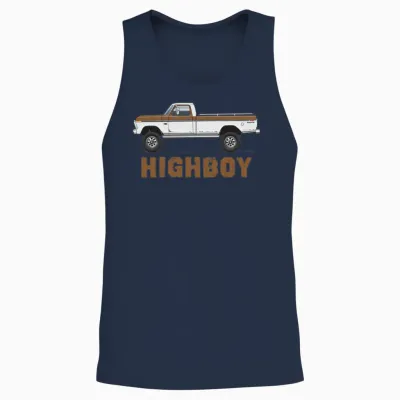 Higboy Sequoia Brown Unisex Tank Top - Navy