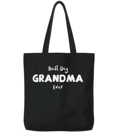 Best Dog Grandma Ever - Dogs Tote Bags - Black