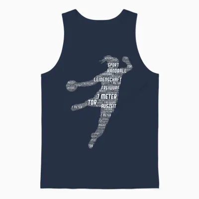 Handball Handballerin Handballspieler Mädchen Frauen Kinder Unisex Tank Top - Navy