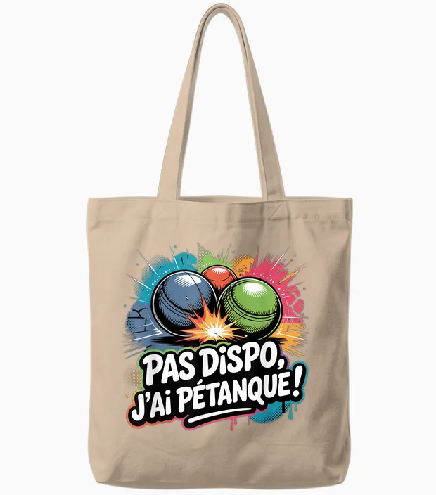 J’peux Pas J’ai Pétanque Humour Pétanque Boules Jeu Tote Bags in Natural