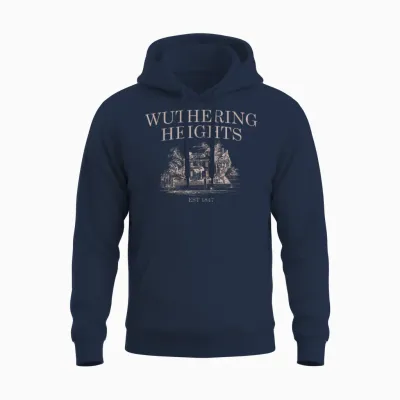 Wuthering Heights, Catherine Earnshaw Und Heathcliff, Bronte Unisex Hoodie - Navy