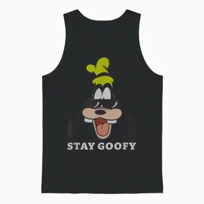 Disney Mickey and Friends Retro Stay Goofy Big Vintage Unisex Tank Top - Black