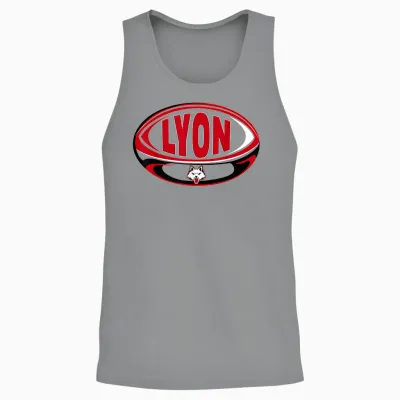 Rugby Lou Edition Supporter Man Woman Child T-Shirt, Black, S Unisex Tank Top - Sport Grey