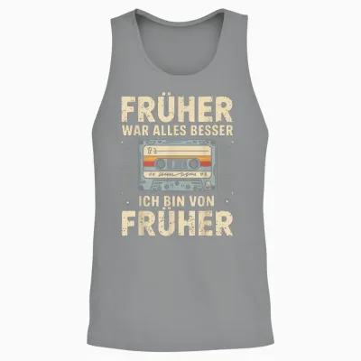 Retro Cassette 80s 90s Party 90s Costume Fancy Dress T-Shirt, Black Unisex Tank Top - Sport Grey