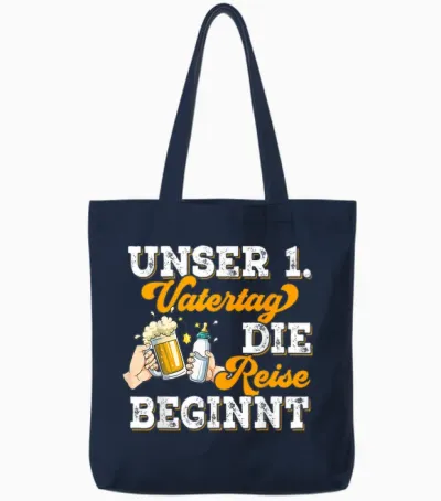 Erster Vatertag Tote Bags - Navy