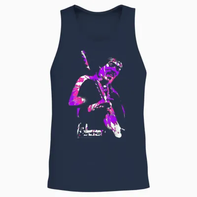 Jimi Hendrix Tye Dye Spiral T-Shirt, Black, S Unisex Tank Top - Navy