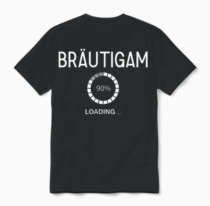 Bräutigam Loading Jga Männer Tshirt Bräutigam Outfit Unisex T-Shirt in Black