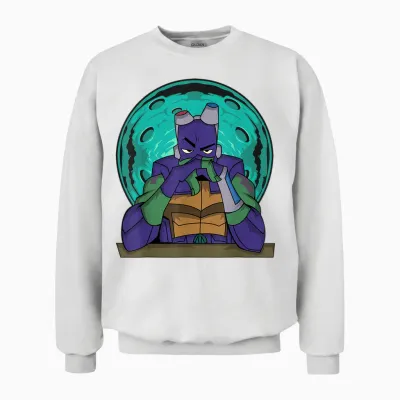 Mademark X Teenage Mutant Ninja Turtles - Donatello Hard as Nails for the Rv Unisex Sweatshirt - White
