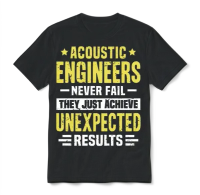 Acoustic Engineer Engineering Funny Design Never F Unisex T-Shirt - Black