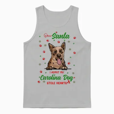 Carolina Dog Dog Christmas Dog Breed Unisex Tank Top - Ash