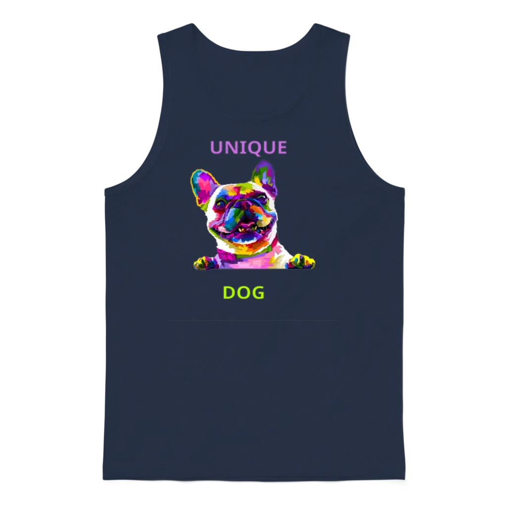 Unique Dog โ Lovers Unisex Tank Top - Navy