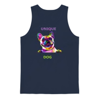 Unique Dog — Lovers Unisex Tank Top - Navy – 1