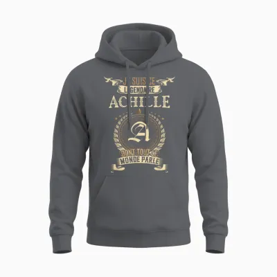 I Am That Legendary Achilles Everyone Talks About T-Shirt, Black, S Unisex Hoodie - Charcoal