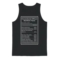 Correctional Officer Nutrition Facts Unisex Tank Top - Black – 1