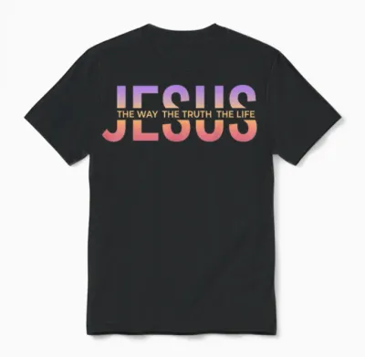 Jésus Chrétien Croyant Religieux Foi Bible Verse église Unisex T-Shirt - Black