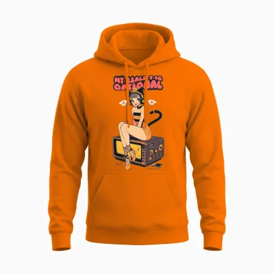 Stay Delusional Babe Unisex Hoodie - Safety Orange
