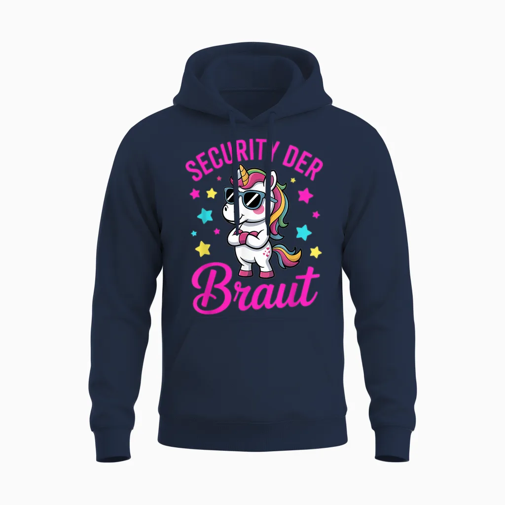 Security of the Bride Stag Party Unisex Hoodie in Navy