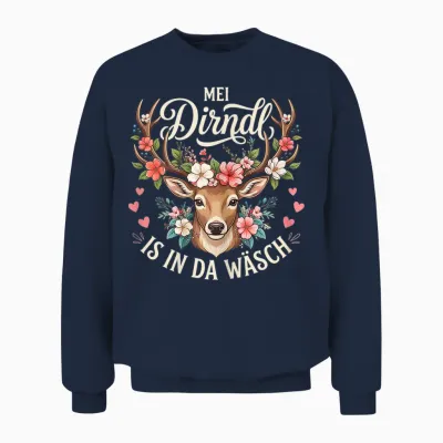 Passend Für Oktoberfest T-Shirt Damen Trachtenshirt Trachten Unisex Sweatshirt - Navy
