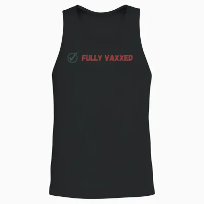 Fully Vaxxed Retro Unisex Tank Top - Black